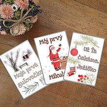 Papiernictvo - Miľníkové kartičky zimné (vianočné) 10 ks (A5) - 11238968_