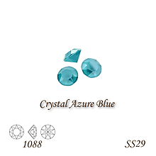 Korálky - SWAROVSKI® ELEMENTS 1088 Xirius Chaton - Crystal Azure Blue, SS29, bal.1ks - 11239554_
