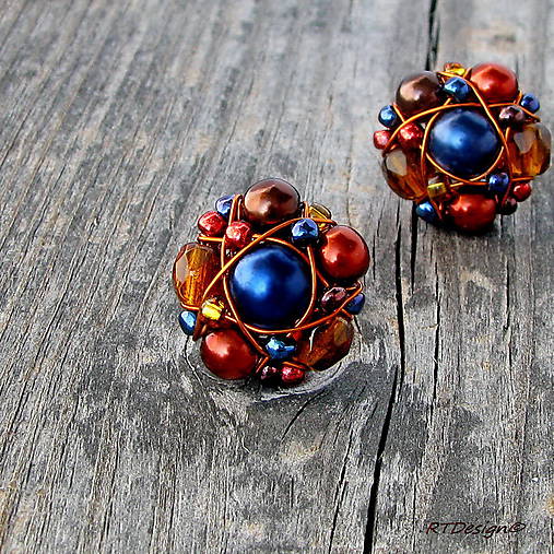 Náušnice - Náušničky PODZIMNÍ VEČER - 11244065_