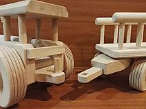 Hračky - Traktor  drevený s rebrinovým  vozom - 11248927_