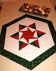 Úžitkový textil - Vianočná štóla - zelená mandala - 11249665_