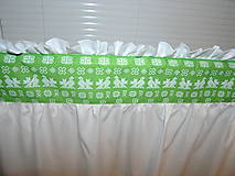 Úžitkový textil - Záclona Monika zelené Čičmany - 11250147_