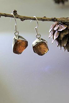 Náušnice - slnečný kameň náušnice - v striebre (drúza slnečný kameň) - 11253807_