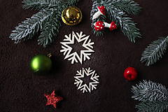Dekorácie - Vianočná vločka z preglejky - 11253343_
