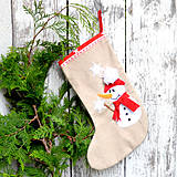 Dekorácie - Vianočná ponožka - 11250599_