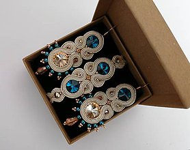 Sady šperkov - Šujtášový set (Tyrkysová) - 11256443_