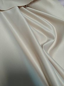 Textil - Svadobný satén béžový - 11257532_