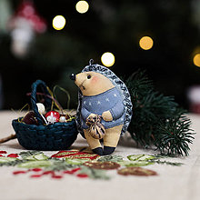 Dekorácie - Vianočná dekorácia "Ježko" - 11257471_