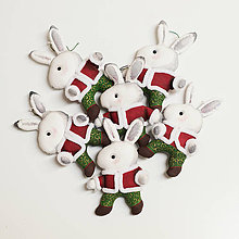 Dekorácie - Vianočná dekorácia "Zajačik" - 11257492_