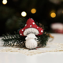 Dekorácie - Vianočná dekorácia "Muchotrávka" - 11257557_