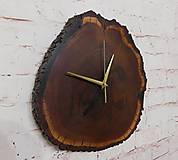 Hodiny - Drevené nástenné hodiny slivkové "eRky"  115 - 11262661_