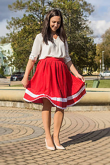 Sukne - Ručne plisovaná sukňa – Júlia - 11259381_