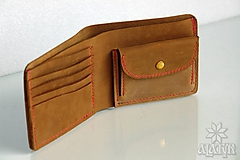 Pánske tašky - Kožená peňaženka VI. hnedá - 11265300_