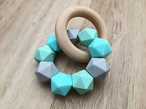 Hračky - Hryzátko "Bluish Icosahedron" - 11262997_