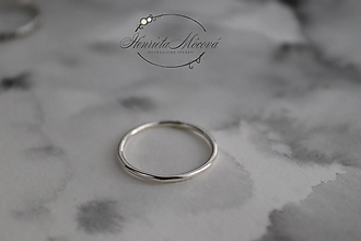Prstene - strieborný prsteň pre rockovú princeznú Výpredaj pôvodne 120/30e (hladký lesklý prsteň) - 11265361_