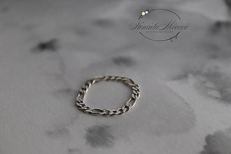 Prstene - strieborné prstene - Výpredaj pôvodne 45 (retiazkový prsteň) - 11265397_