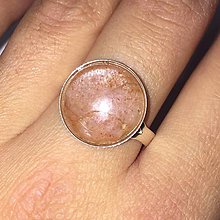 Prstene - Elegant Sunstone Ring AG925 / Strieborný prsteň so slnečným kameňom /A0047 - 11269027_