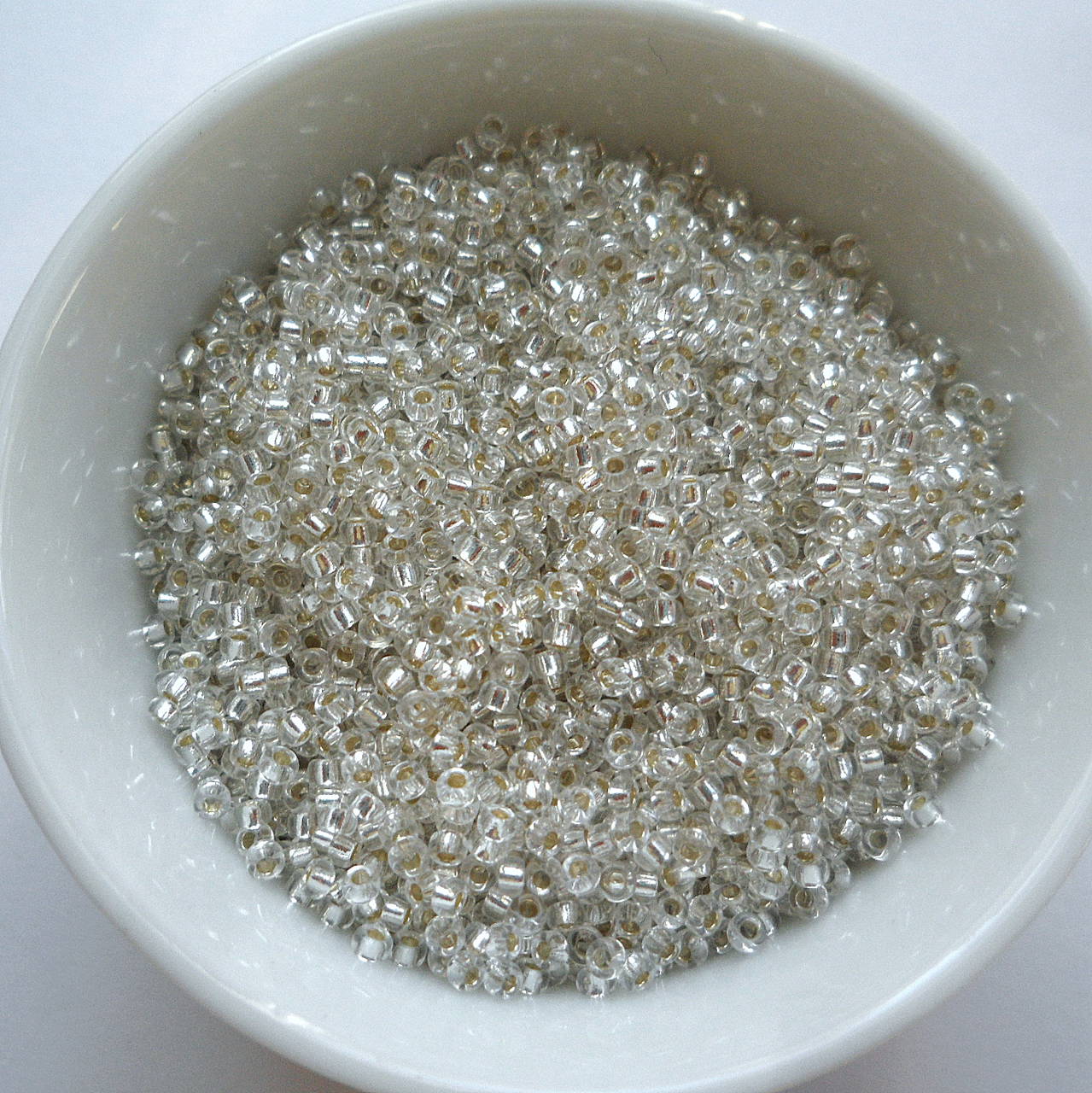 MIYUKI 15/0=1,5mm-Silverlined-5g (Crystal)