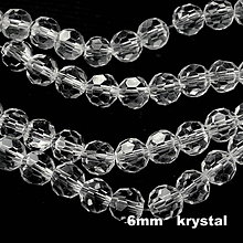 Korálky - Sklenené brúsené DISCO korálky 6mm-1ks (32 crystal) - 11271257_
