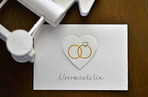 Papiernictvo - Prstienky (Zlaté prstienky - Novomanželia) - 11272015_