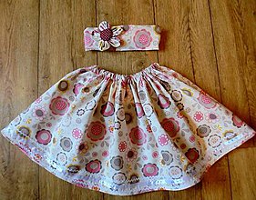 Detské oblečenie - Detská kvetinková sukňa ružová - 11272288_