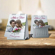 Darčeky pre svadobčanov - Svadobný stolový kalendár - 11276469_