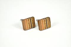 Pánske šperky - Manžetové gombíky -  tvrdé drevo, nerez - 11276645_