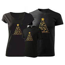 Topy, tričká, tielka - Rodinná sada vianočných tričiek Stromček - 11276650_
