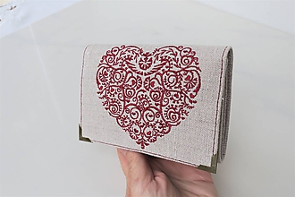 Peňaženky - Ze srdce - i na karty 13 cm - 11275475_