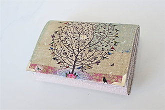 Peňaženky - Motýlí strom - i na karty 13 cm - 11275550_