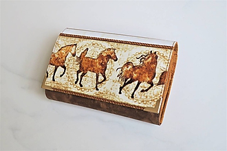 Peňaženky - Nad stádom koní....... I. - i na karty 13 cm - 11275558_
