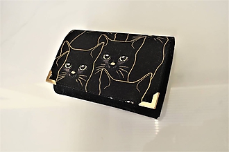 Peňaženky - Black cat - i na karty 13 cm  - 11275720_