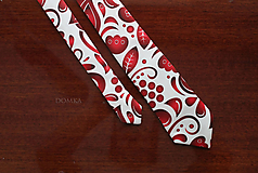 Pánske doplnky - Pánska kravata s folk motívom - 11284621_