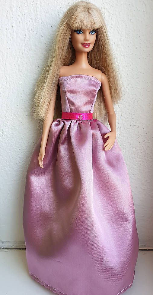 Staroružové spoločenské šaty pre Barbie