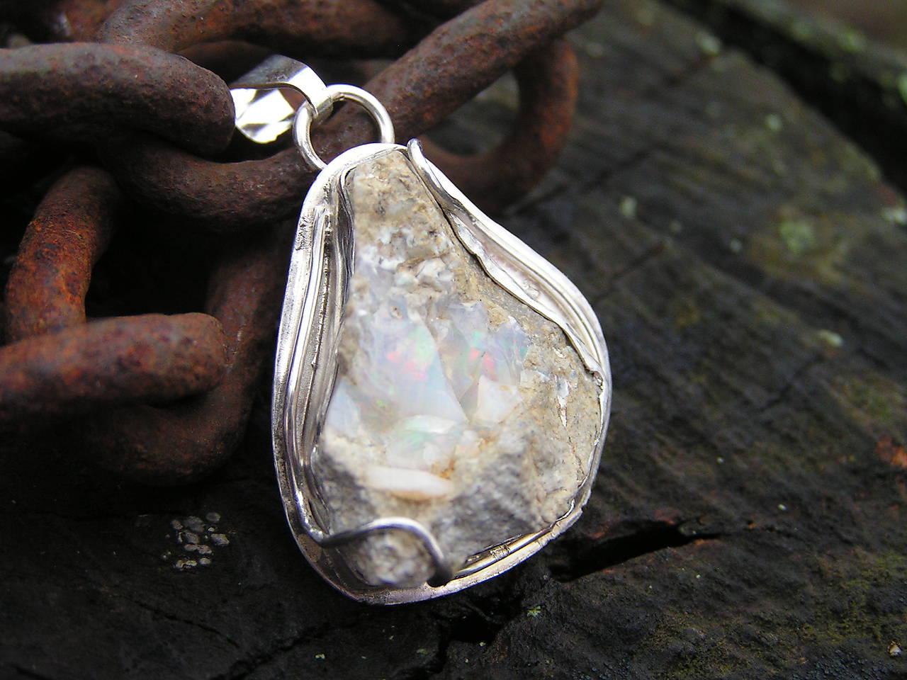 Strieborný prívesok Ag925 Dubnický opál