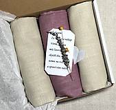 Úžitkový textil - Ľanový obrúsok  (30x40 cm  - Červená) - 11284480_