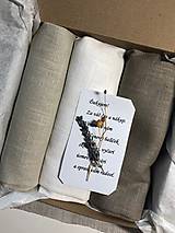 Úžitkový textil - Ľanový obrúsok a prestieranie (40x40 mint zelená - Zelená) - 11284516_