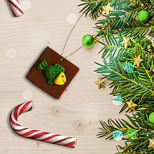 Dekorácie - FIMO vianočné ozdoby čokoládky (kapor) - 11283297_
