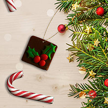 Dekorácie - FIMO vianočné ozdoby čokoládky (cezmína) - 11283311_