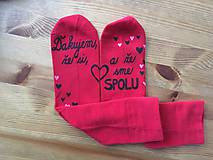 Pánske oblečenie - Maľované ponožky s nápisom: "Ďakujem, že si, že som, a že sme spolu!" - 11287827_