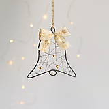Dekorácie - vianočné dekorácie - zlatá (zvonček) - 11295132_
