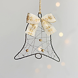 Dekorácie - vianočné dekorácie - zlatá (zvonček) - 11295140_