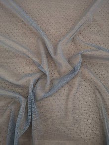 Textil - Elastický tyl s bodkami - 11295478_