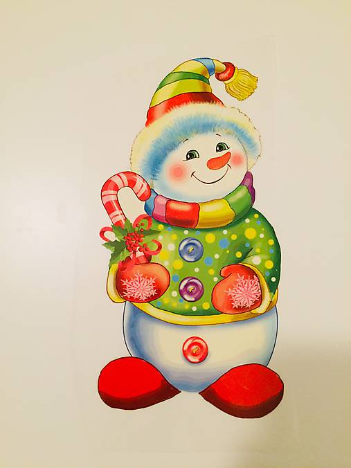  - Vianočný snehuliak (nažehľovačka) - 11297857_