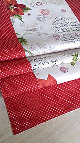 Úžitkový textil - Zľava 30%-Štóla s vianočnou ružou - 11297268_