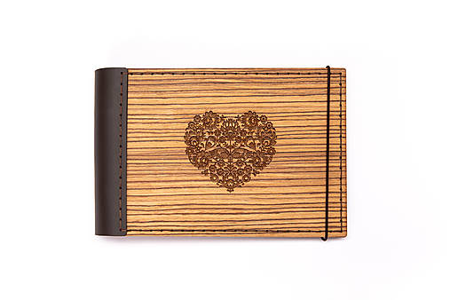 Luxusný drevený fotoalbum – Zebrano mini