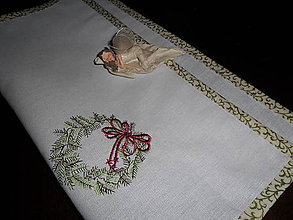 Úžitkový textil - Obrúsok vyšívaný- vianočná tématika. - 11294775_