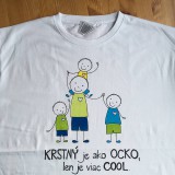 Topy, tričká, tielka - Originálne maľované tričko pre KRSTNÚ/ KRSTNÉHO so 4 postavičkami (KRSTNÝ + 3 chlapci) - 11297624_