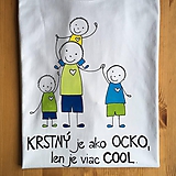 Topy, tričká, tielka - Originálne maľované tričko pre KRSTNÚ/ KRSTNÉHO so 4 postavičkami (KRSTNÝ + 3 chlapci) - 11297625_