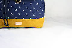 Batohy - batoh Martin modrotlačový žltý 1 - 11297469_